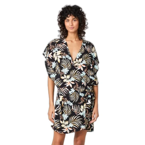 Kimono vestido RIP CURL para mujer SUN DANCE KIMONO ref-01WSH black -negro con flores