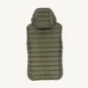 Chaleco capucha Jott de plumas pato Niño 255-ARMY DJAM BÁSICO Justoverthetop Color VERDE KHAKI