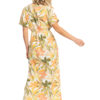 Vestido ROXY largo manga corta para Mujer Dynamite Girl Again REf-ERJWD03696 (WBK6) estampado con flores