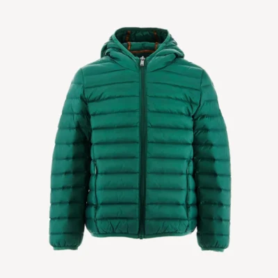 Chaqueta capucha Jott de plumas pato Niño HUGO NOOS BASIC PF23KDOW01 249 DARK GREEN color Verde pino