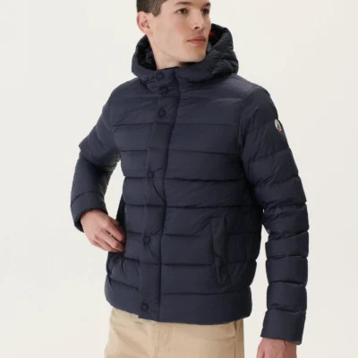 Chaqueta Jott de plumas pato JORGE Hombre con capucha SS23MDOW10 - 104-NAVY Justoverthetop azul marino