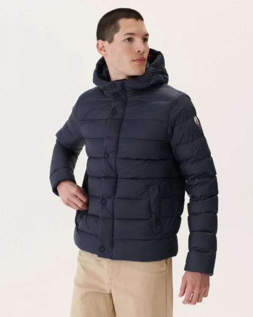 Chaqueta Jott de plumas pato JORGE Hombre con capucha SS23MDOW10 - 104-NAVY Justoverthetop azul marino