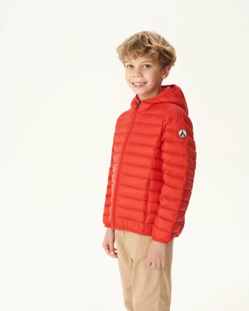 Chaqueta capucha Jott de plumas pato Niño HUGO NOOS BASIC P000KDOW01 300-RED Justoverthetop Color rojo