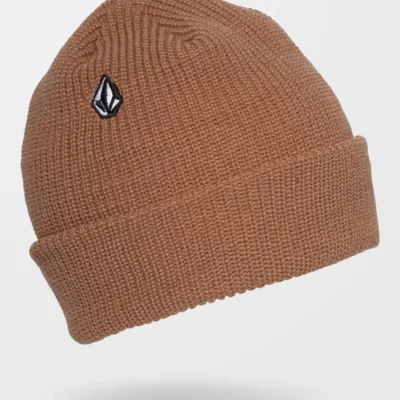 Gorro VOLCOM punto para hombre FULL STONE BEANIE DARK BROWN Ref. D5832202 marrón claro