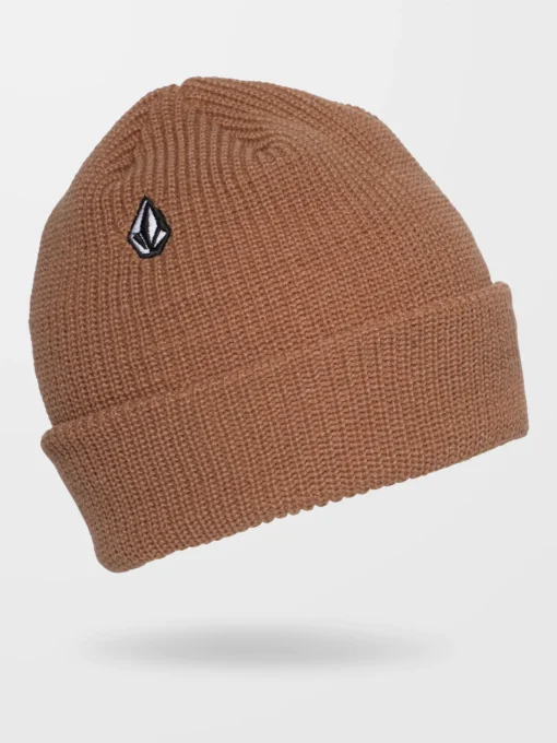 Gorro VOLCOM punto para hombre FULL STONE BEANIE DARK BROWN Ref. D5832202 marrón claro