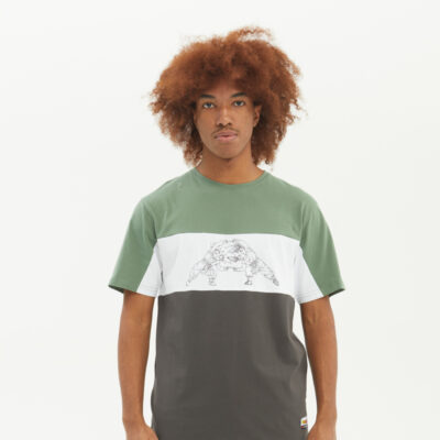Camiseta HYDROPONIC hombre manga corta DRAGON BALL Z GOHANKS ref-DB507 GREEN / WHITE / CHARCOAL verde blanca y gris
