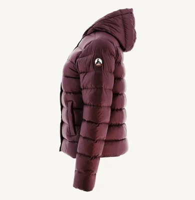 Chaqueta recta con capucha Jott JANE de plumas pato Mujer SS23WDOW10 - 461 AUBERGINE -berenjena