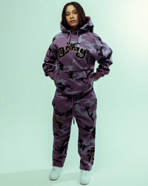 PANTALON CHANDAL GRIMEY GRTS246-FW23 ALL OVER PRINT TUSKER TEMPLE - PURPLE | FW2 camuflaje violeta