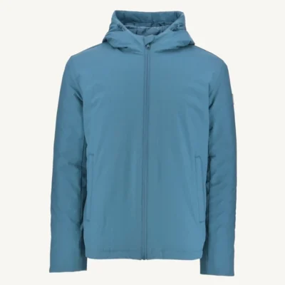 Chaqueta Jott de hombre ARCTIC de plumas y con capucha FW23MJAC20-color 557-cold blue /azul pitufo