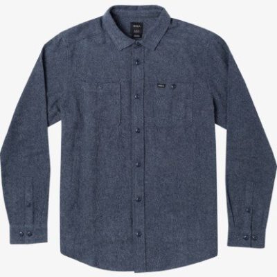 Camisa de Manga larga hombre RVCA ref-AVYWT00350 HARVEST NEPS FLANNEL azul jaspeada