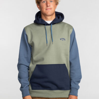 Sudadera BILLABONG casual con capucha y para Hombre Arch Block (sag) Ref. EBYFT00115 verde y azul