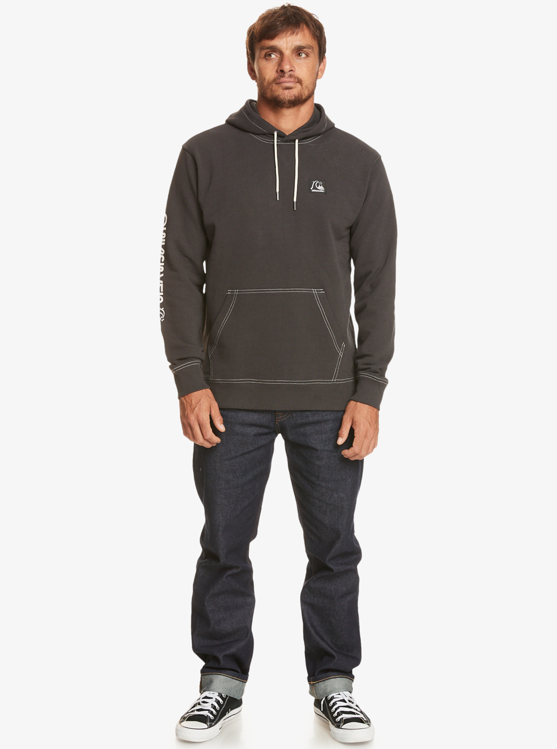 Sudadera Quiksilver Hombre con capucha THE ORIGINAL negro