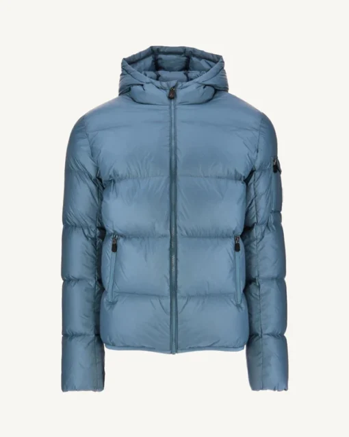 Chaqueta capucha Jott de plumas pato Hombre GRAN FRÍO Java FW22MJAC33 - 557-cold blue Justoverthetop azul claro