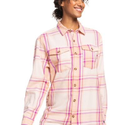 Camisa top ROXY manga larga para Mujer LET IT GO FLANNEL (NHT1) Ref. ARJWT03592 cuadros ROSA