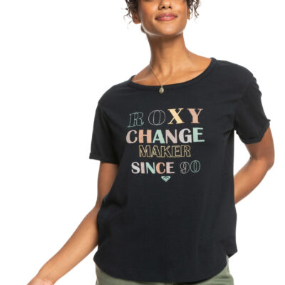 Camiseta ROXY manga corta para Mujer OCEAN AFTER (kvj0) Ref:ERJZT05591 Negra