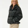 Sudadera polar RIP CURL suave Mujer sin capucha LA ISLA POLAR FLEECE Ref. 04BWFL -WASHED BLACK-negro y gris
