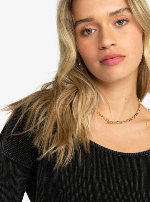 Jersey top ROXY cuello redondo para Mujer Boho Mind (KVJ0) Ref. ERJKT04063 Gris oscuro