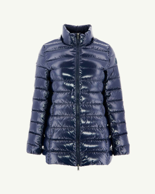 Chaqueta Jott de plumas pato Mujer con capucha de pelo GRAND FROID FW23WPAR50 104 NAVY PERLE LAQUEE Azul marino