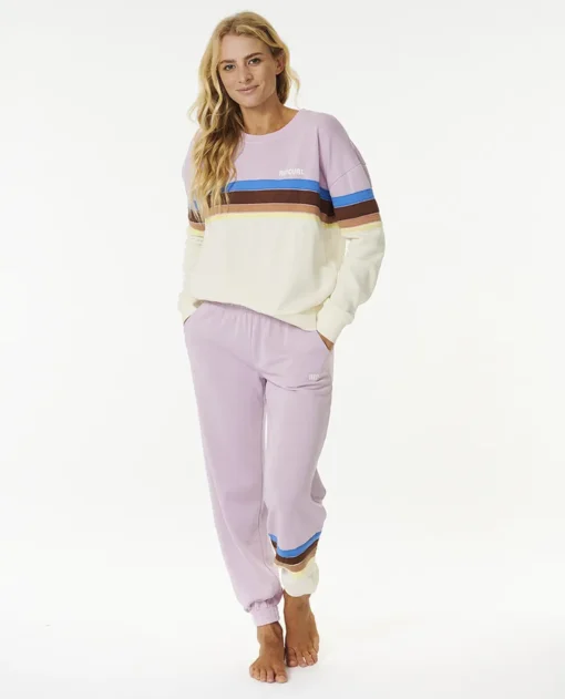 Pantalón de Chándal RIP CURL deporte para mujer SURF REVIVAL TRACK PANT-Lilac Ref. 023WPA Lila