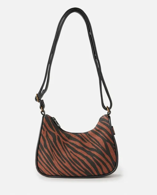 Bolso RIP CURL bandolera pequeño para mujer SUN TRIBE CROSSBODY Ref. 01DWSB (brown) color negro y marrón