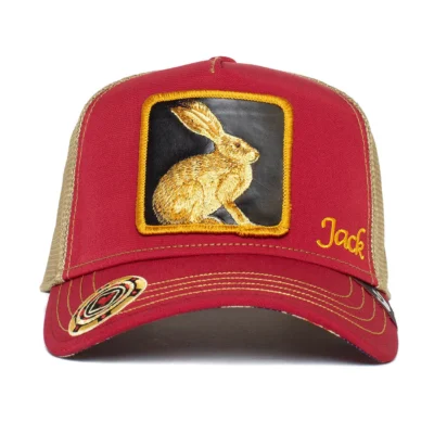 Gorra Animales GOORIN BROS JACKED TRUCKER RED ref 101-0773 JACK-LIEBRE rojo-verde oliva