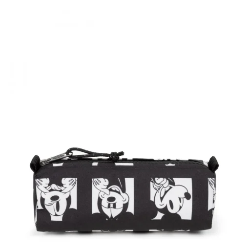 Estuche escolar Eastpak: estuche benchmark SINGLE EK3728E9 MICKEY HANDS (edición especial)- Blanco y negro