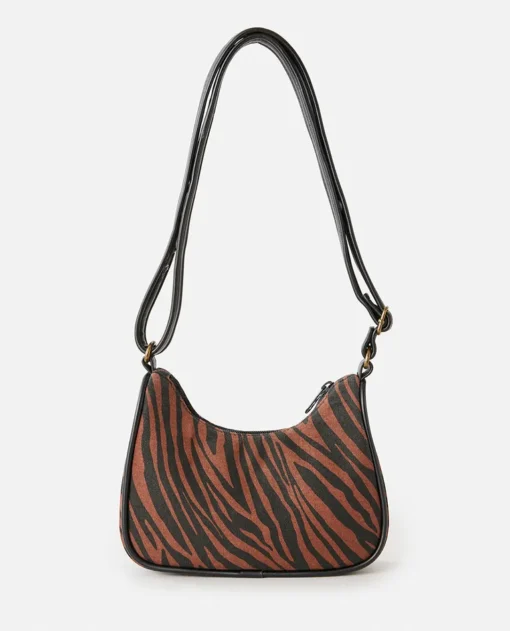 Bolso RIP CURL bandolera pequeño para mujer SUN TRIBE CROSSBODY Ref. 01DWSB (brown) color negro y marrón