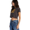 Camiseta DC Shoes manga corta mujer DC STAR FILL CROP TEE ref-ADJZT03062(KVJW) gris y leopardo