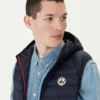 Chaleco sin mangas y con capucha Jott de plumas pato Hombre PAT P000MDOW03 -203 MARINE Justoverthetop Azul marino