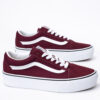 Zapatillas plataforma VANS Port Royale /True White Old Skool Platfor Ref. VN0A3B3U5U71 Granate y blanco