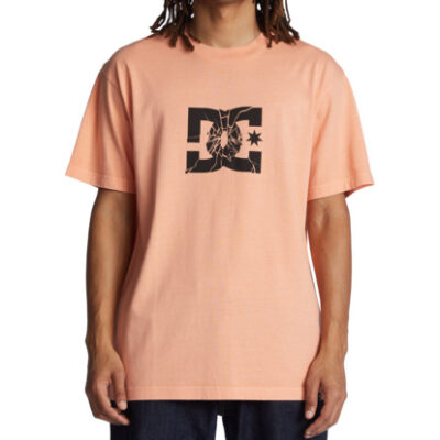 Camiseta de hombre DC manga corta DC SHATTER Papaya Punch Enzyme Wash REF-ADYZT05234 SHATTER (MFQW) rosa salmón