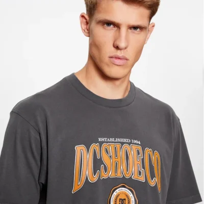 Camiseta de hombre DC manga corta Tuition - -ADYZT05273 ( ktew ) Gris oscuro y marrón