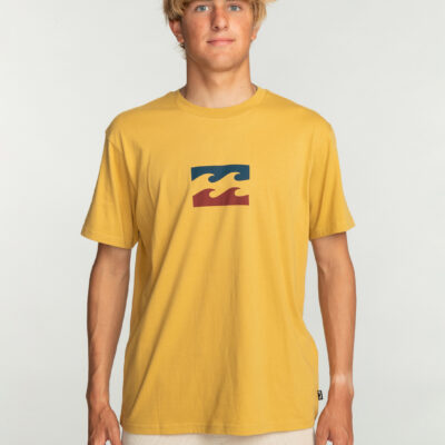 Camiseta BILLABONG para hombre manga corta TEAM WAVE SS(gld) Ref.EBYZT00144 mostaza