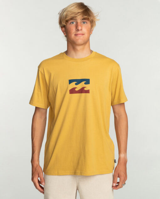 Camiseta BILLABONG para hombre manga corta TEAM WAVE SS(gld) Ref.EBYZT00144 mostaza