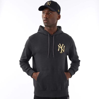 Sudadera New Era con capucha New York Yankees MLB Foil Batting PRACTICE ref-60284747 Gris Oscuro