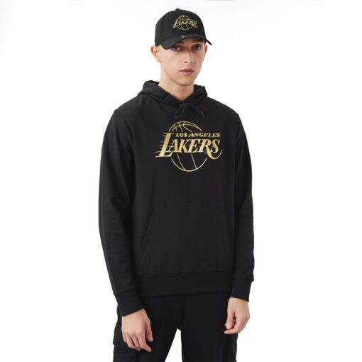 Sudadera New Era LA Lakers NBA Foil Print loslak REF-60284705 negro y dorado