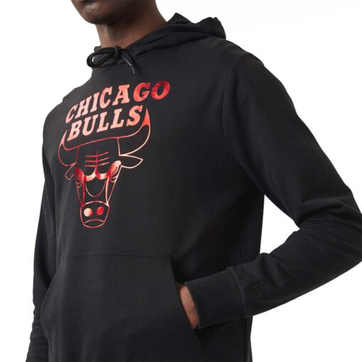 Sudadera con capucha New Era Chicago Bulls NBA Foil REF-60284704 Negro y dorado