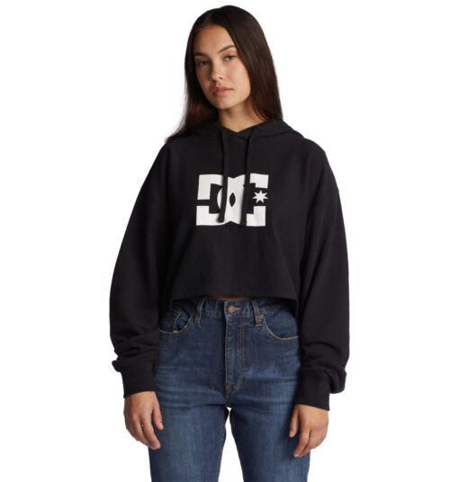 Sudadera DC SHOES con capucha para mujer CROPPED HOODIE (KVJO) ref-ADJFT03028 Negro