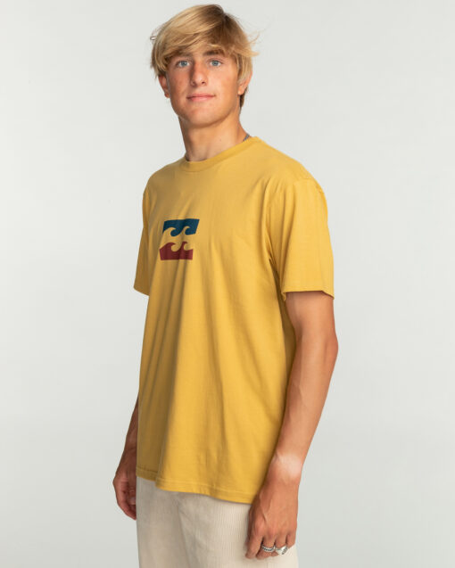 Camiseta BILLABONG para hombre manga corta TEAM WAVE SS(gld) Ref.EBYZT00144 mostaza