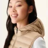 Chaleco con capucha Jott Mujer plumón ligera sin mangas Mali P000WDOW03 - 804 BEIGE Justoverthetop Beige