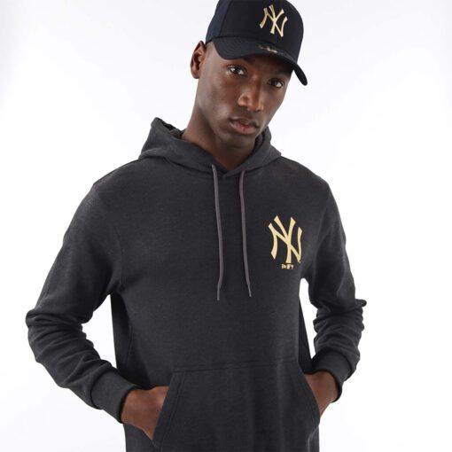 Sudadera New Era con capucha New York Yankees MLB Foil Batting PRACTICE ref-60284747 Gris Oscuro