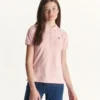 Polo manga corta Jott Mujer de algodón orgánico FRANCA FW23WPOL10 - 472 ROSA PECHE BASIC rosa melocotón