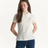 Polo manga corta Jott Mujer de algodón orgánico FRANCA FW23WPOL10 - 901 BLANC BASIC blanco