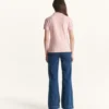 Polo manga corta Jott Mujer de algodón orgánico FRANCA FW23WPOL10 - 472 ROSA PECHE BASIC rosa melocotón