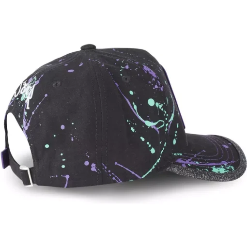 Gorra CAPSLAB curva negra y violeta ajustable Joker TAG JOK DC Comics