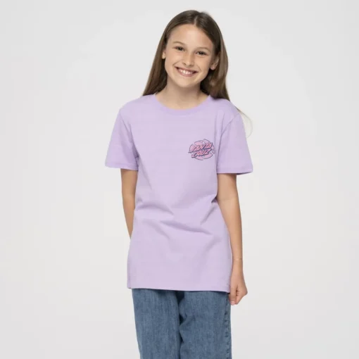 Camiseta SANTA CRUZ niña manga corta RIGID SCREAMING HAND T-SHIRT ref-SCA YTE 1340 Lavender-lila