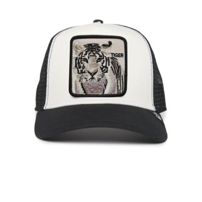 Gorra animales GOORIN BROS rejilla y ajustable tigre Eye of the Tiger negra y blanca