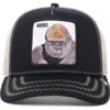 Gorra Animales GOORIN BROS Gorilla ajustable y rejilla THE BOSS EBONY gorila King of the Jungle negra/beige