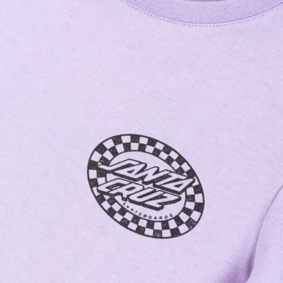 Camiseta SANTA CRUZ niña manga corta youyh check oval mono t-shirt ref-SCA YTE 1497 LAVENDER-Lila