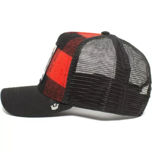 Gorra Animales GOORIN BROS the Buffalo ref-101 0394 ajustable y rejilla negra y roja búfalo